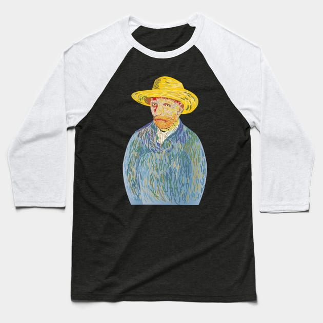 Vincent Van Gogh Baseball T-Shirt by mypointink